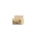 Houten bak bruin met donker bruine print rendier en kerstbomen vierkant 20x20 H11 B20x20cm