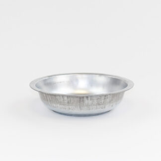 Zinken schaal rond naturel D28 H9cm