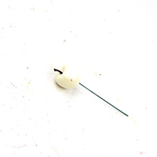 Appel D3,5cm CREME wit mat op steker 9cm (140.2000)