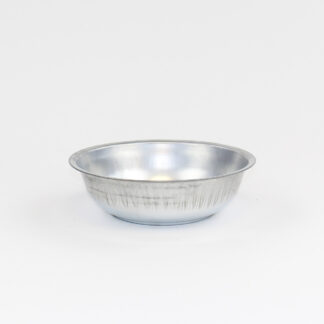 Zinken schaal rond naturel D24 H8,5cm