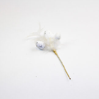 Paaseieren x3 wit op steker 12cm