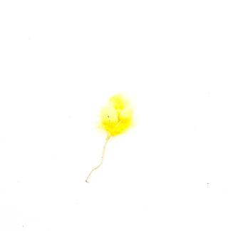 Paaseieren x3 met gele veer op steker 12cm