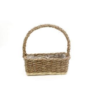 Hengselmand zeegras touw naturel rechthoek 30x13 H10/30 B29x11cm