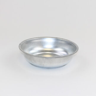 Zinken schaal rond naturel D25,5 H6,5cm