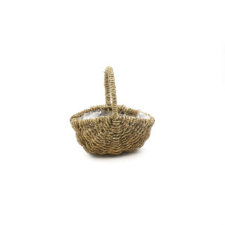 Hengselmand naturel zeegras ovaal 27x21 H13/25cm