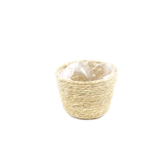 Mand gras naturel rond D21 H14cm