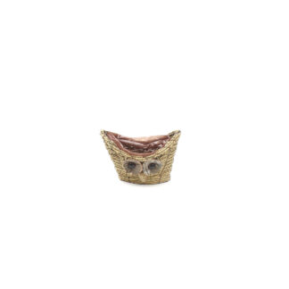 Uil watergras touw boot bruin 21x13 H9/14cm