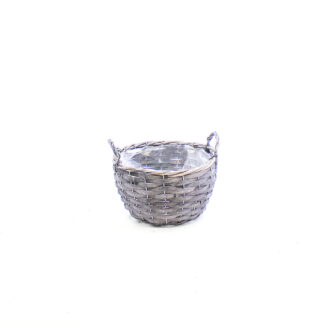 Mand grijs/bruin met oren rond D22 H13 B16cm