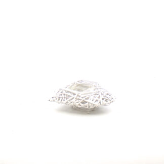Mand wilg hart wit 25x25 H7 B13cm