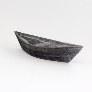 Houten boot grijs 56x17 H11,5cm