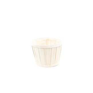 Bamboe rond wit D23 H17cm