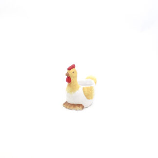 Keramiek kip bruin/creme ES9cm