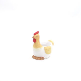 Keramiek kip bruin/creme ES10,5cm