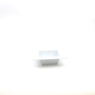 Plateau ijzer vierkant wit D25/14cm