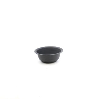Zinken schaal rond zwart mat D24 H8,5cm