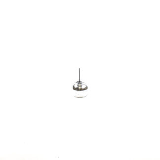 Ronde glasbal antiek zilver D10 op steker 7,5cm
