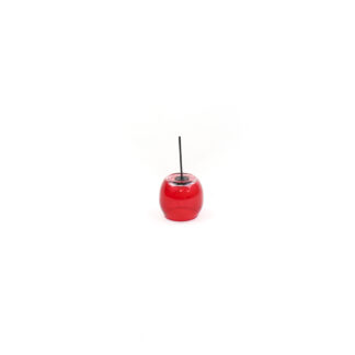 Ronde glasbal rood D8 H7 op steker 7,5cm
