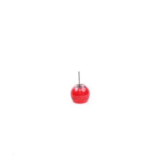 Ronde glasbal rood D10 H8 op steker 7,5cm