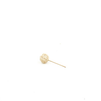 Rattan bal wit op steker 10cm