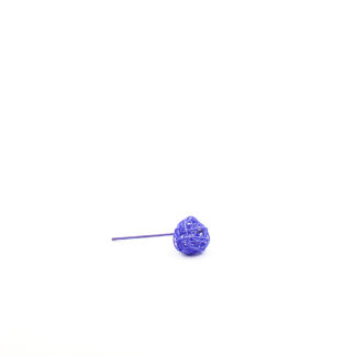 Rattan bal paars op steker 10cm