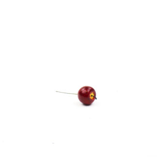 Appel donker rood D4,5cm op steker 8cm