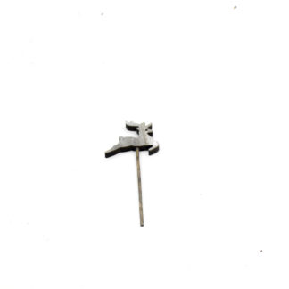 Rendier klein 6x5cm grijs whitewash op steker 10cm