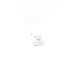 Kerstballetjes x3 D2,5cm wit op steker 8cm