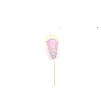Gekleurd ijsje roze op steker 12cm