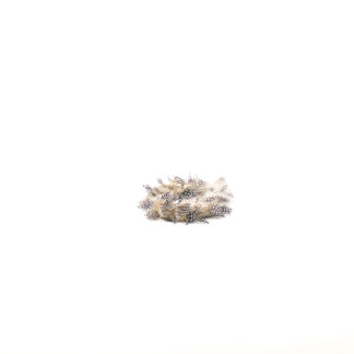 Krans met veren zwart wit D20cm