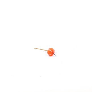 Pompoen oranje mat D3,5cm H2,5/3,8cm op 10cm steker