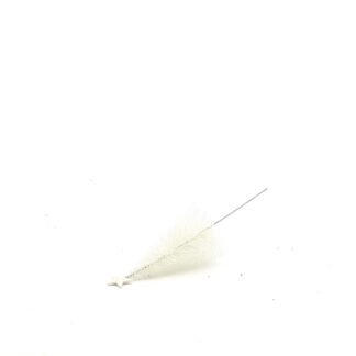 Kerstboom met glitter wit met witte ster H15 op metalen steker 9cm