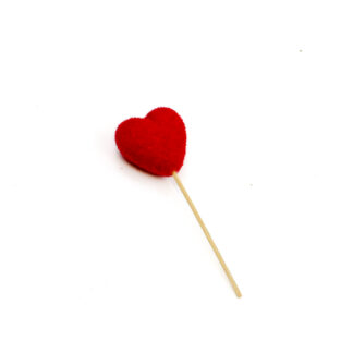 Hart rood  D5 op steker 9cm