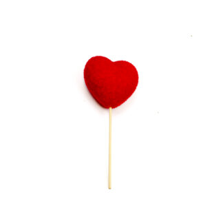 Hart rood D7 op steker 10cm