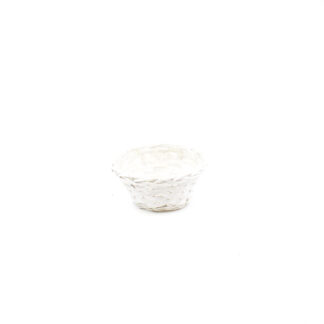 Mand rond wit D19 H10cm