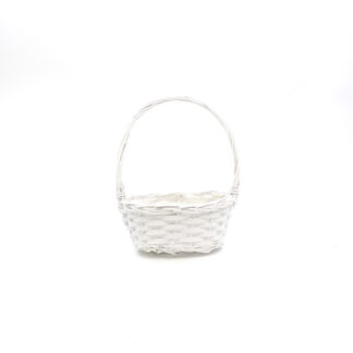 Hengselmand ovaal wit 23x13 H10/30cm