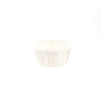 Bamboe rond wit (L) D26 H12cm